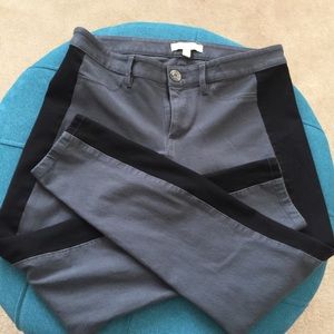 Grey/black Tuxedo stripe style stretch pant